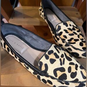 Kelly & Katie Jordi Faux Hair Leopard Print Flats 8